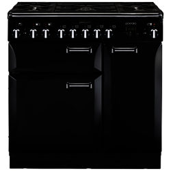 Rangemaster Leckford 90cm Dual Fuel Range Cooker Black/Chrome